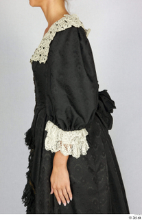  Photos Woman in Historical Dress 54 18th century Historical clothing black dress upper body 0004.jpg